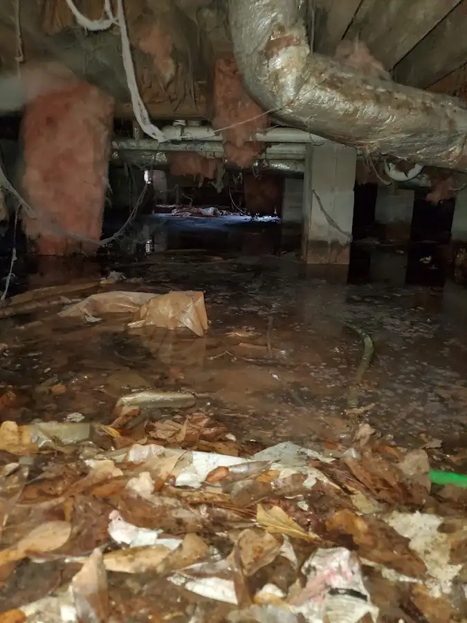 Crawl space flood assessment for Commercial Water Damage Restoration in Somerset